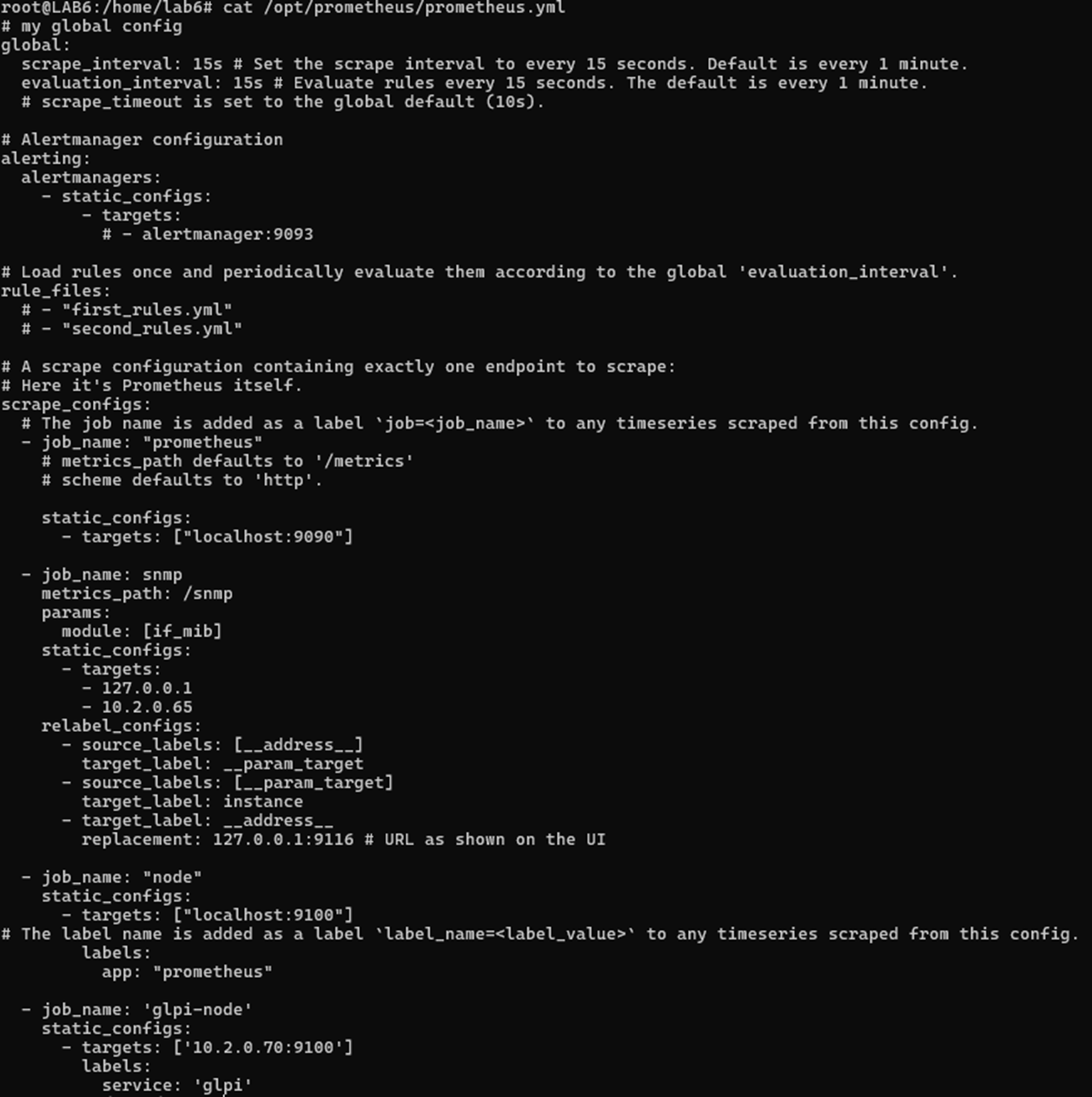 Configuration Prometheus