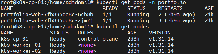 Kubectl pods et nodes
